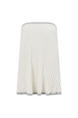 White Woven Ribbed Strapless Winnie Top