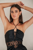 Ariah Halterneck Maxi Dress - Black