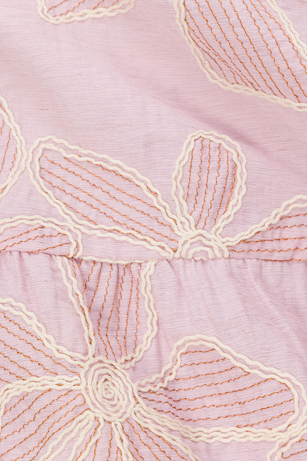 Bloom Pink Embroidered Babydoll Hazel Top