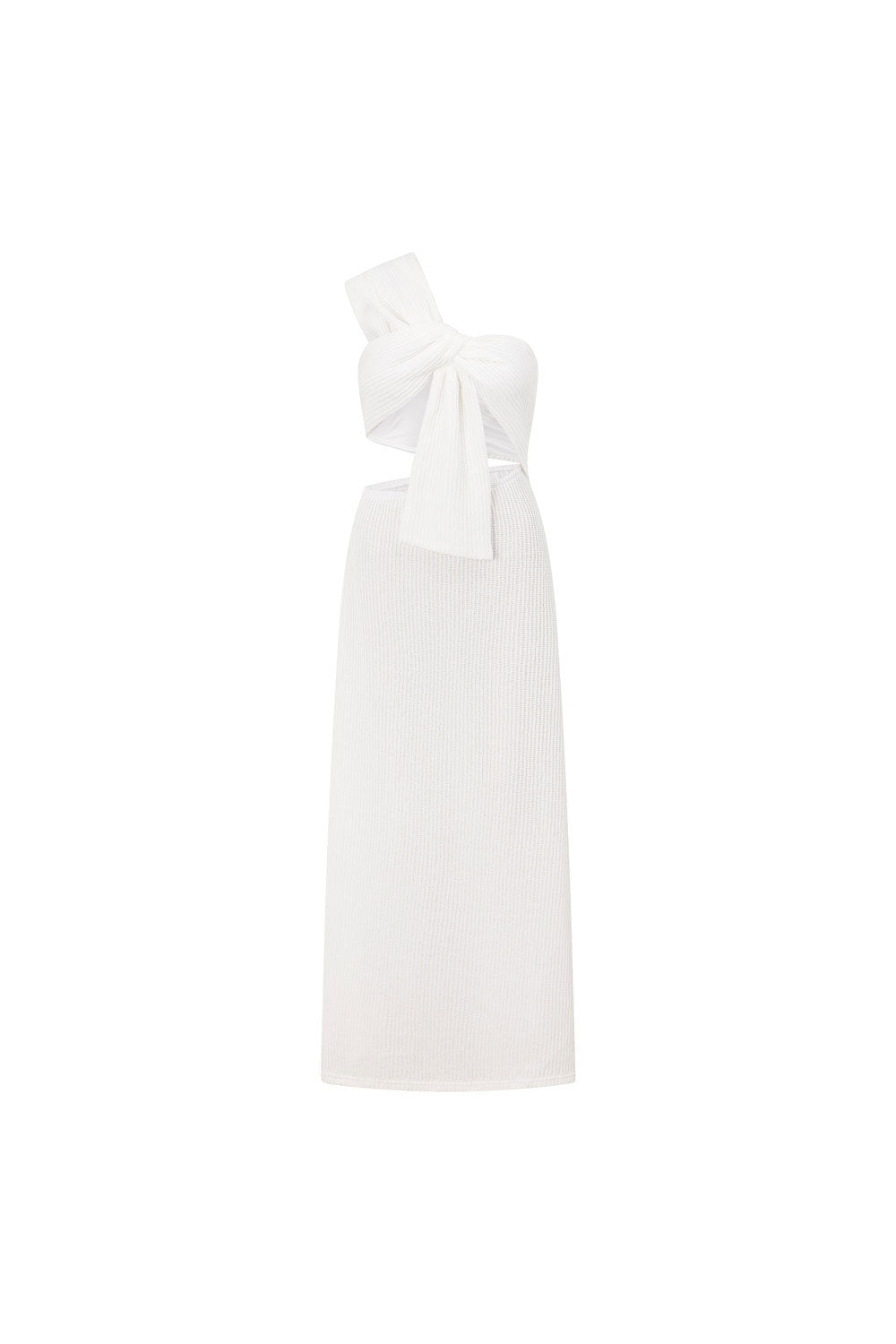 White One Shoulder Cut Out Maxi Artletta Dress
