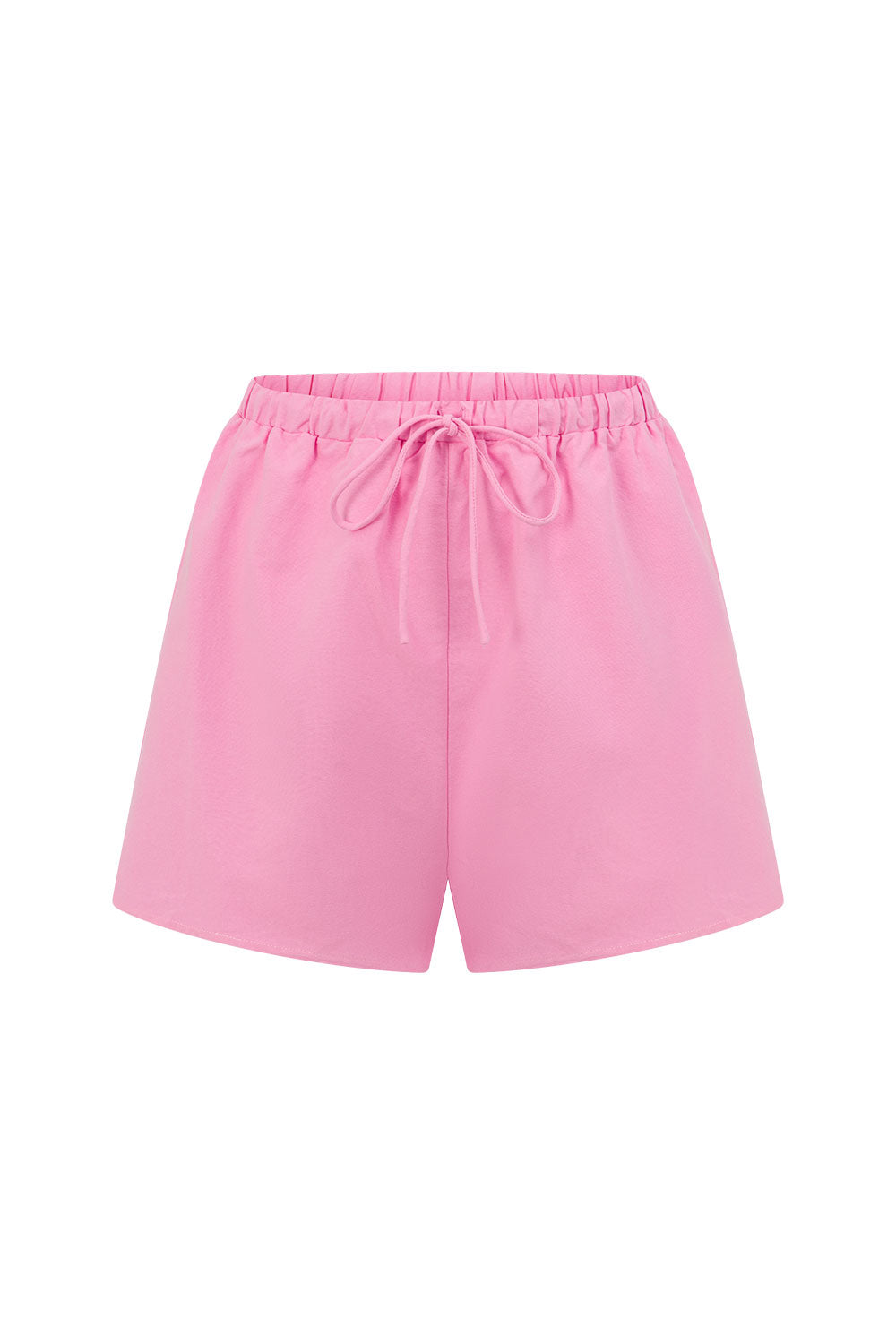 Pink Elastic Drawstring Akel Shorts