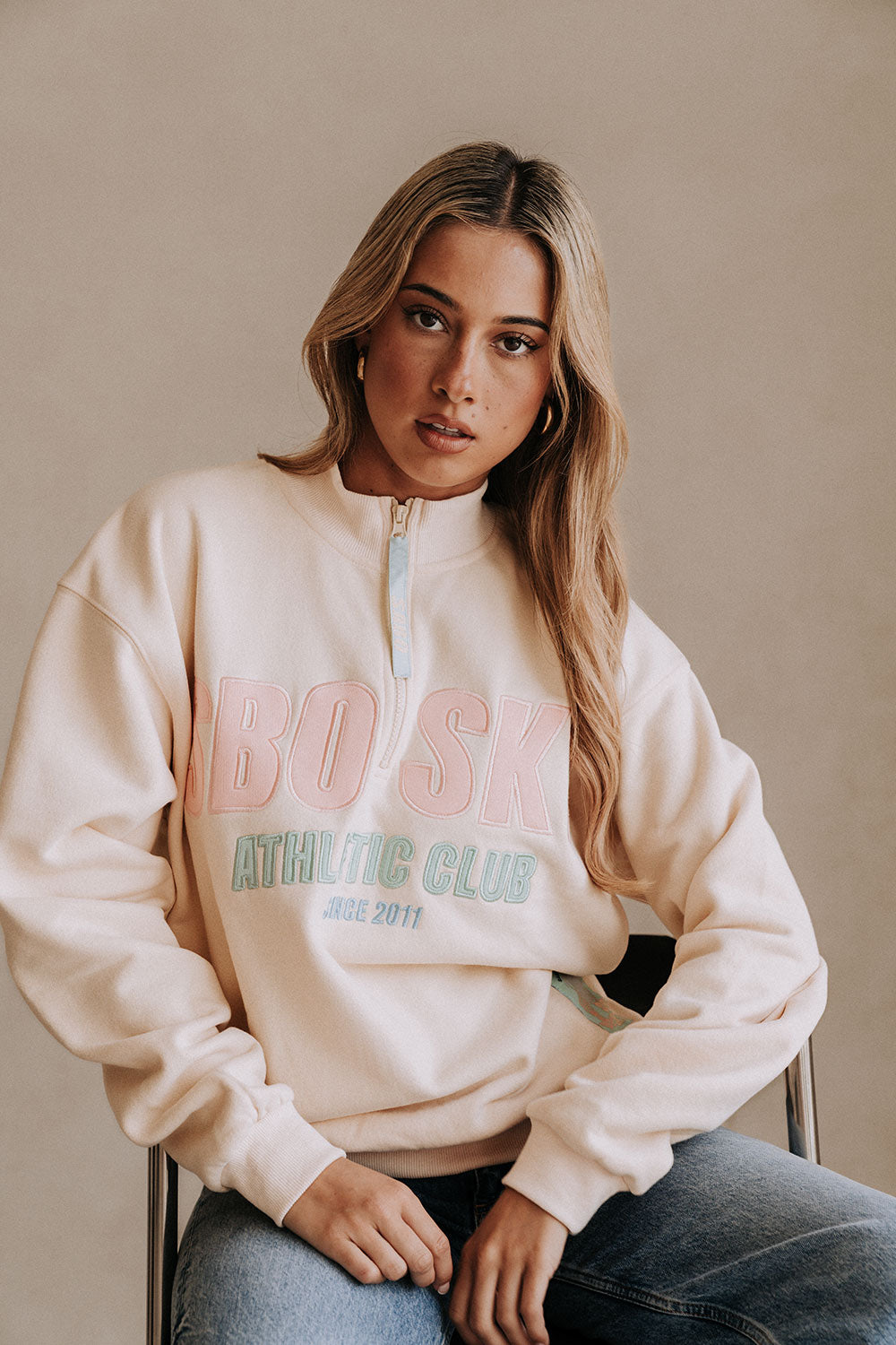 Cream Fleece Oversized Vintage Rue Sweater