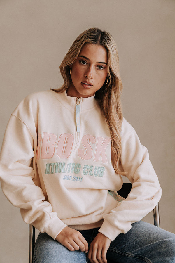 Cream Fleece Oversized Vintage Rue Sweater