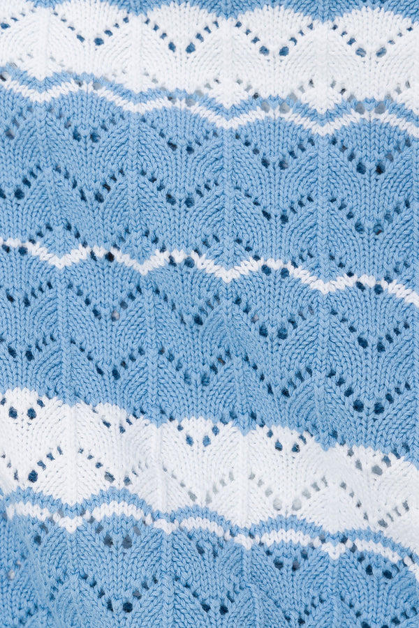 Blue and White Stripe Button Up Mailyn Top