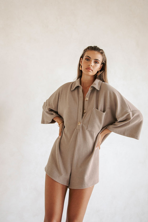 SAMPLE-Milena Playsuit - Espresso