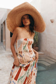 Maddalena Maxi Dress - Red Blue