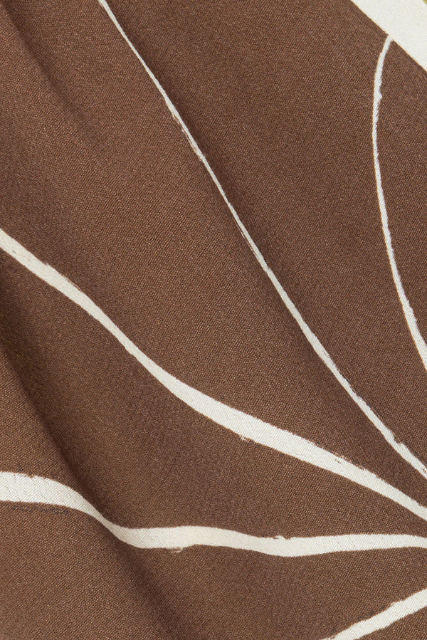 Zana Tie Pants - Galene Print, Brown, Cream