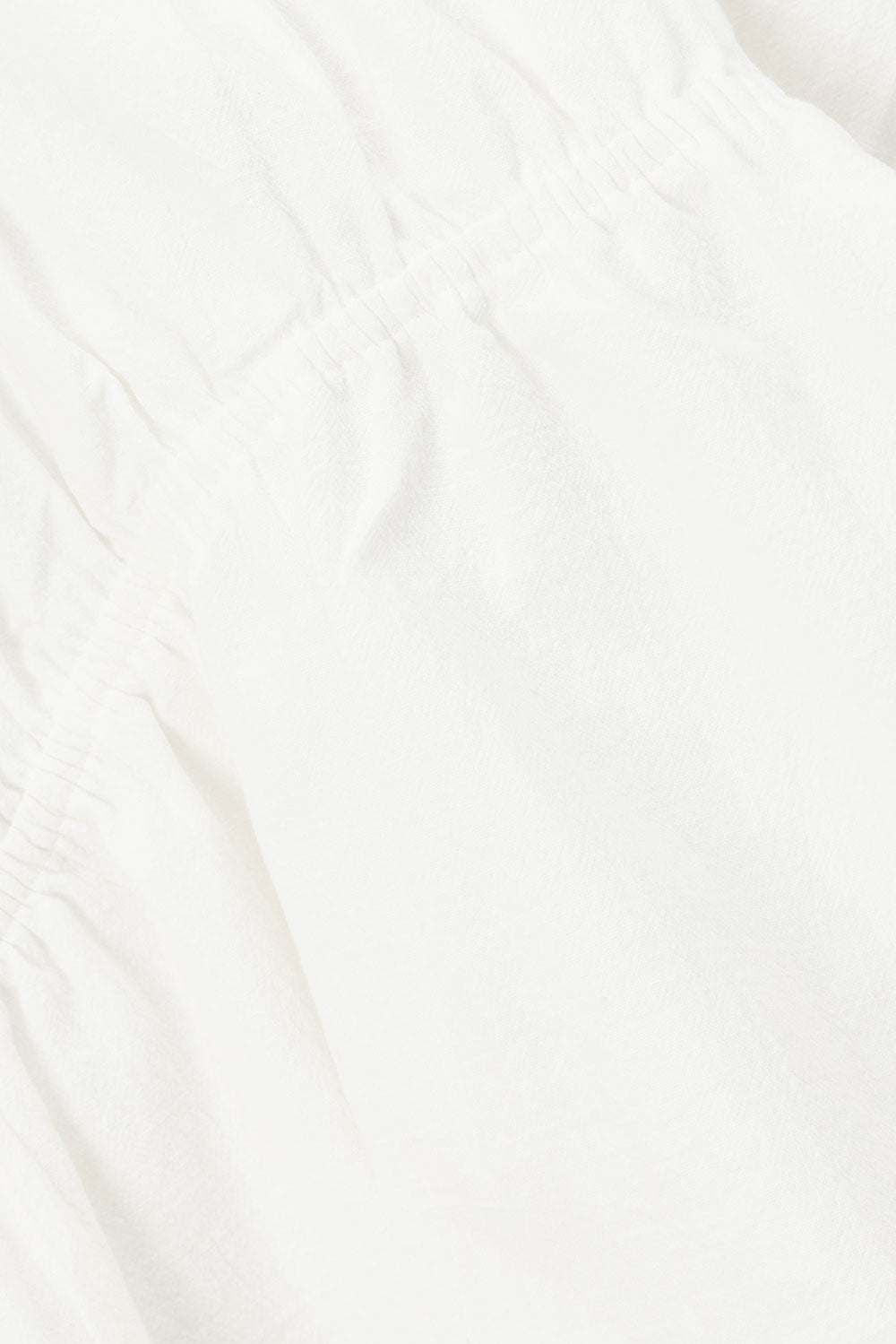 White Linen Tie Asymmetric Ruched Brisa Top