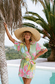 Alannah Wrap Mini Dress - Green