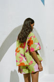 SAMPLE-Thessy Top - Lime Floral