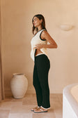 Black Ribbed Aylani Pants