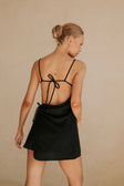 Black Strappy Backless Mini Sweeney Dress