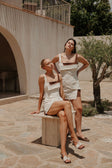 Azari Paneled Mini Dress - Brown, Beige