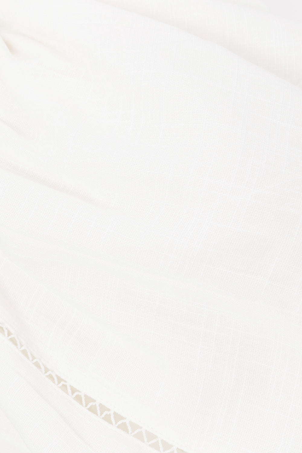 White Cheesecloth Drawstring Amelia Shorts