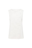 White Cotton Button Up Journey Top