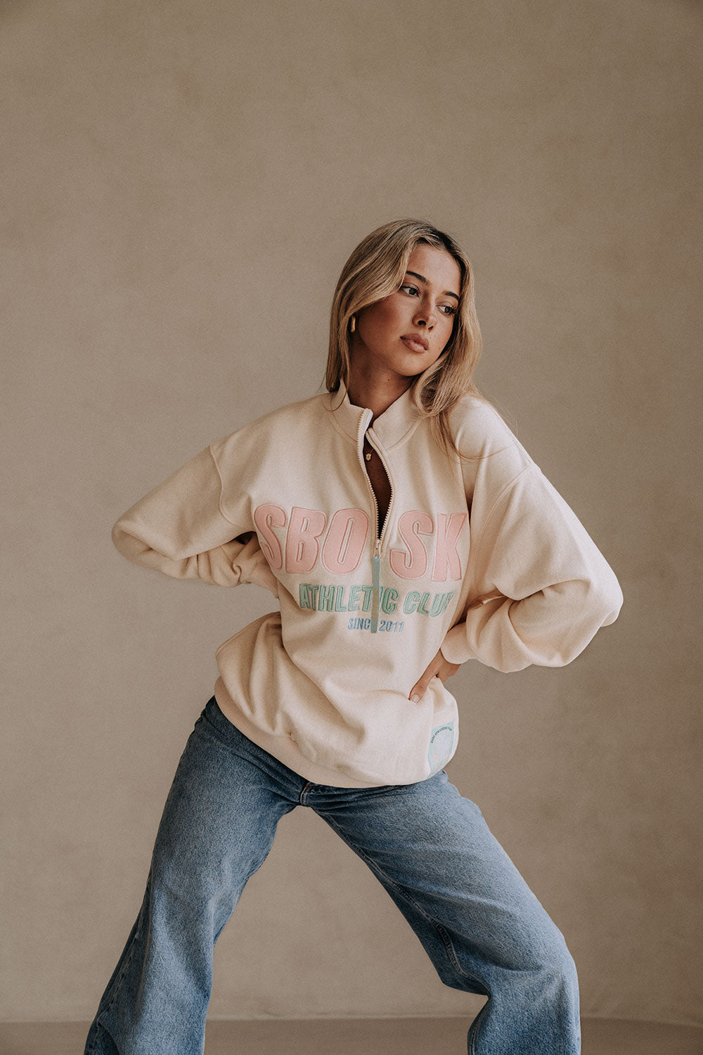 Cream Fleece Oversized Vintage Rue Sweater