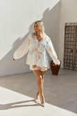 Pink Vintage Bloom Print Long Sleeve Button Up Adalyn Top