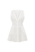 White Broderie Button Down Mini Shaelagh Dress
