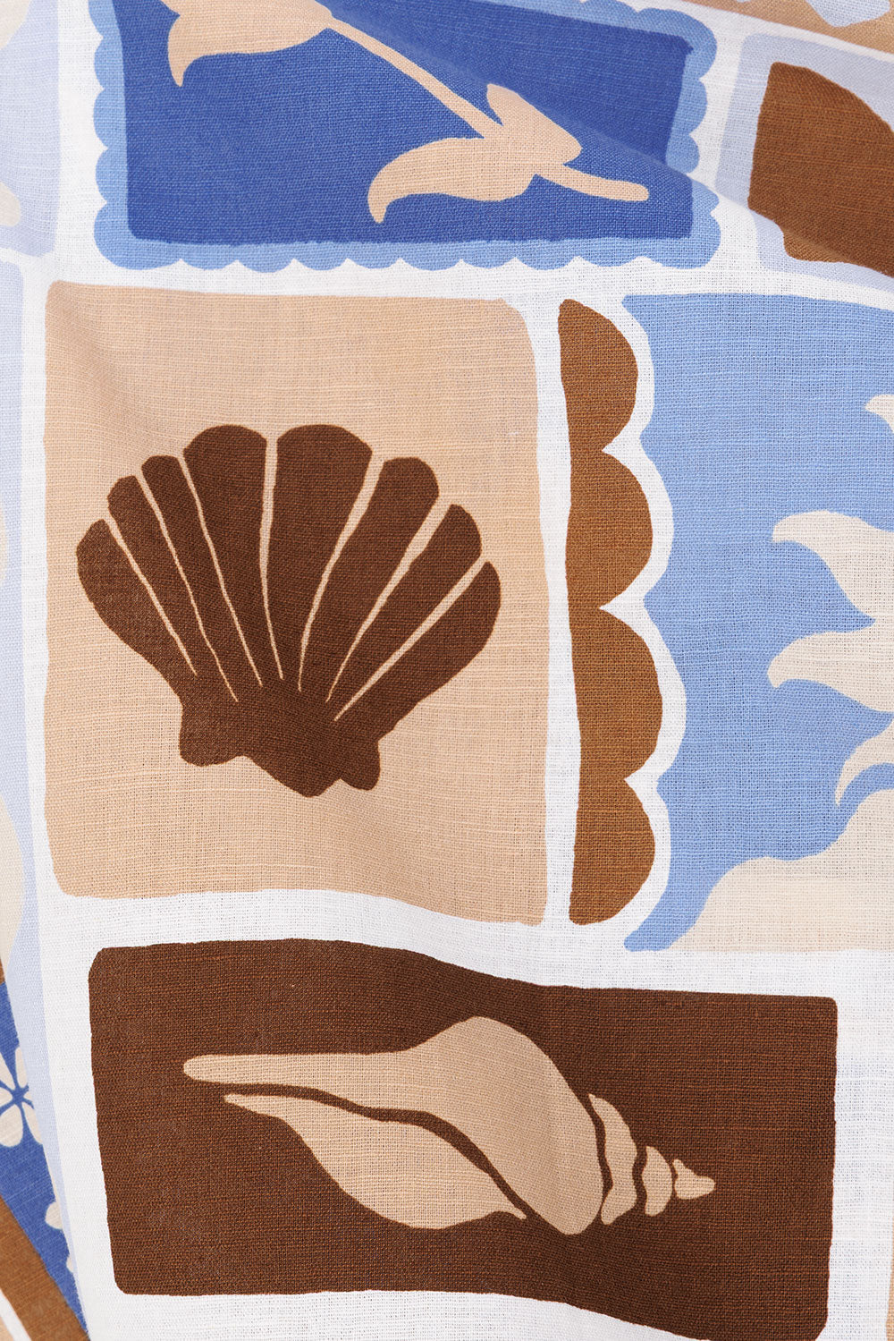 Blue Short Sleeve Button Up Collar Indra Top