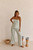 Mint Green Tie Jira Trouser Pants