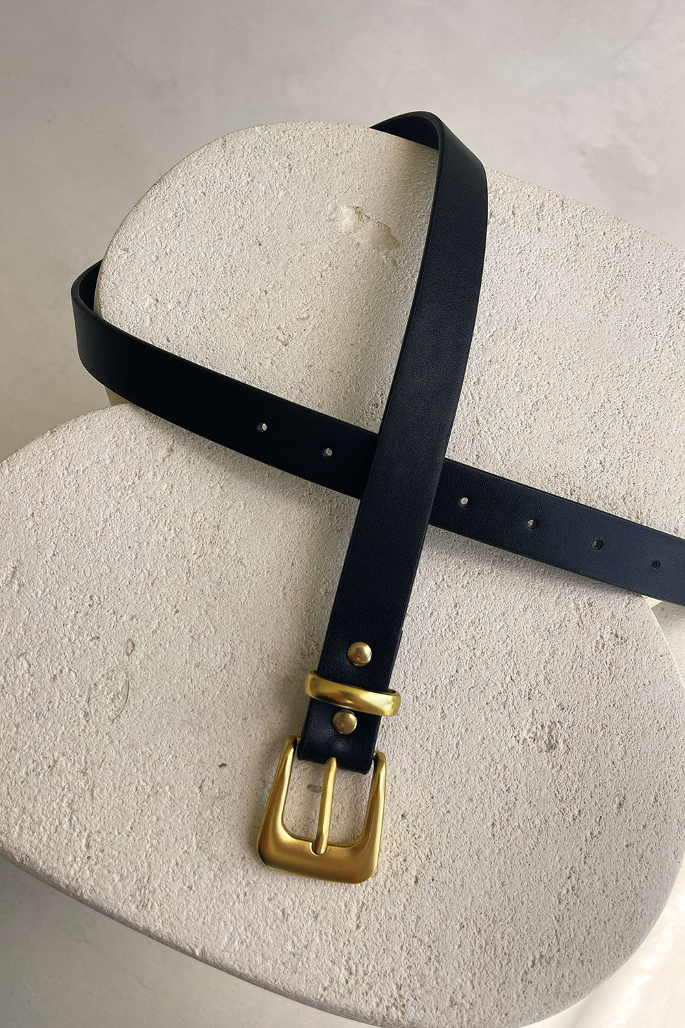 Black Buckle Thin Style Kalani Belt