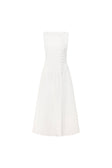 White Button Split Maxi Odessa Dress