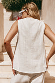 White Cotton Tie Gaia Top