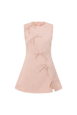 Blush Front-Tie Bow Mini Kapri Dress