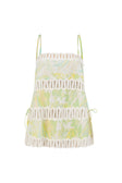 Green Fiore Festivio Print Strapless Orion Top