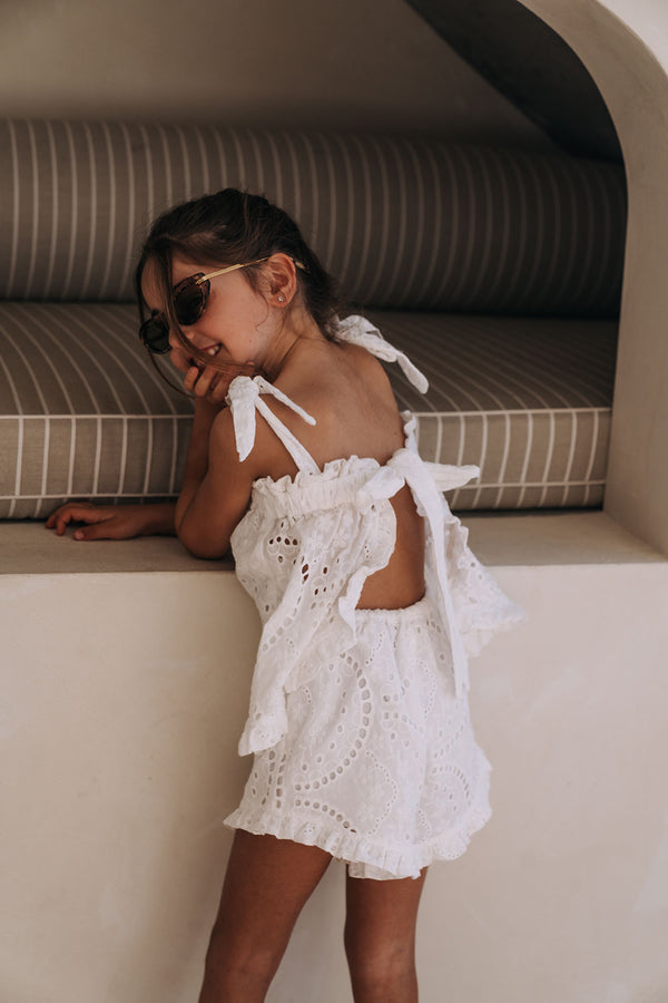 Bambi Mini Playsuit - Broderie