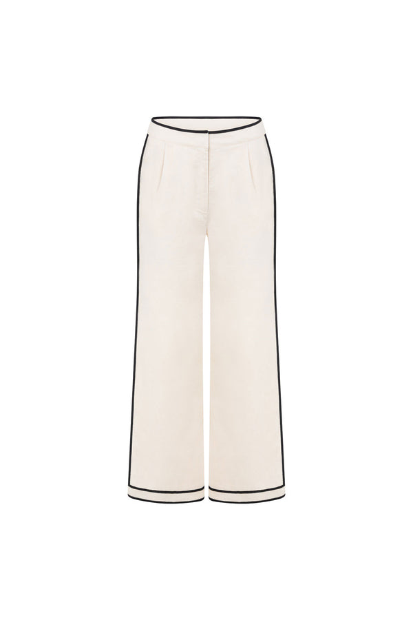 Lively Pocket Pants - Cream, Black