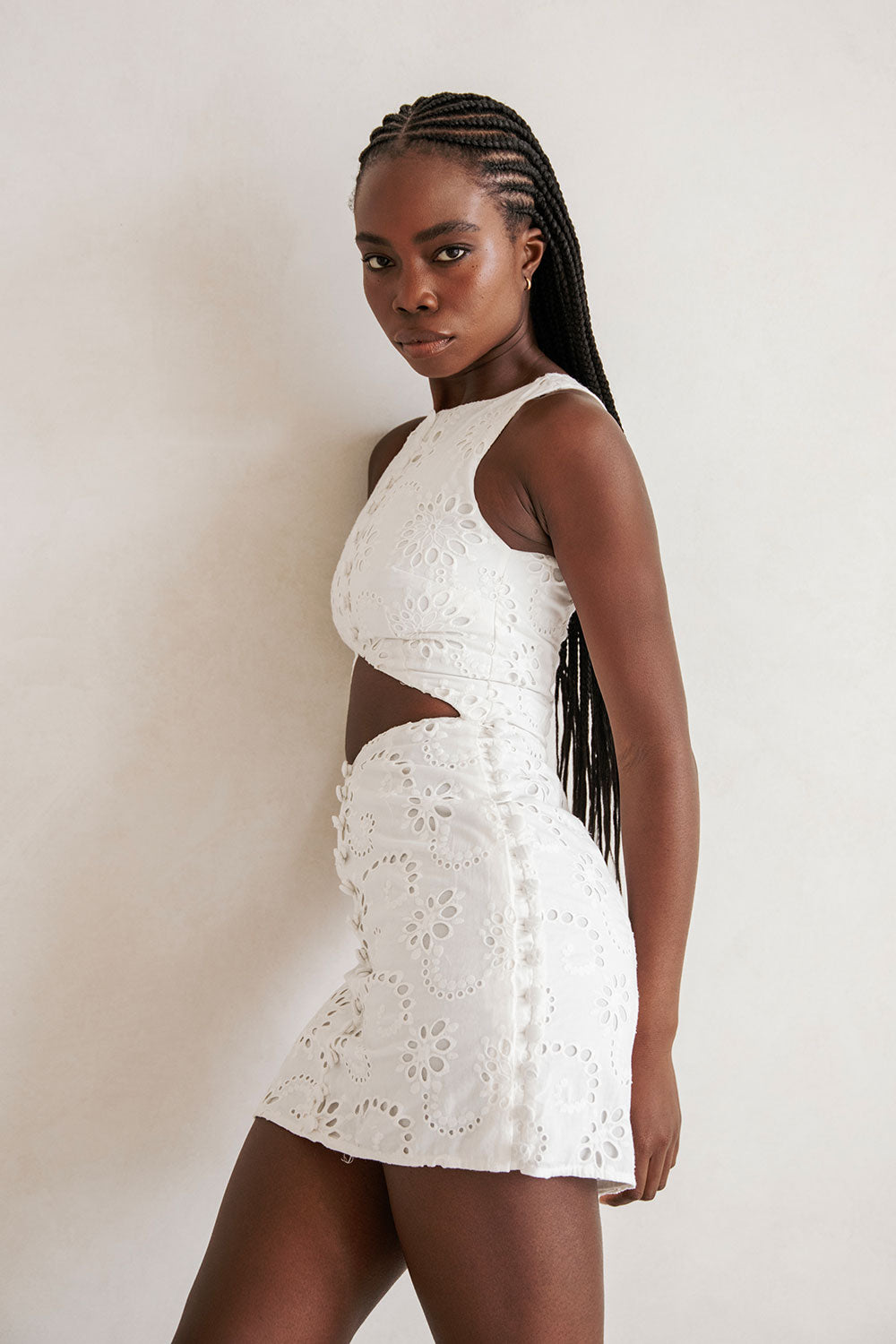 Marsielle Cutout Mini Dress - White