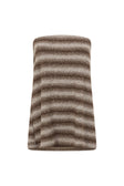 Brown and White Stripe Strapless Cosmo Top