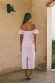 Jhene Off Shoulder Midi Dress - Pink