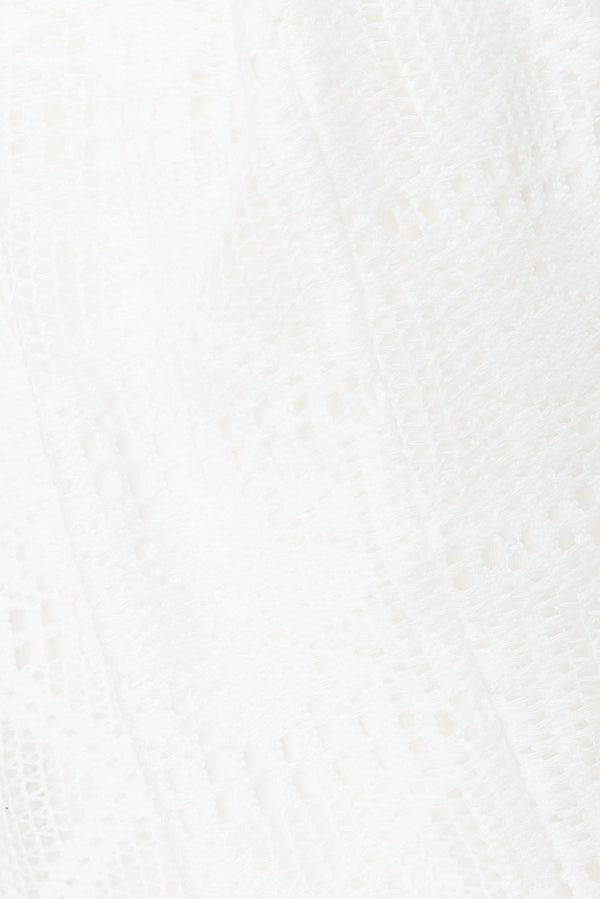 White Lace Elastic Drawstring Ariana Pants