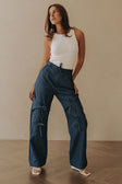 Poet Denim Pants - Dark Blue