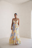 Montana Cutout Maxi Dress - Elia Purple Yellow Orange