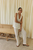 Lana Pants - White Knit