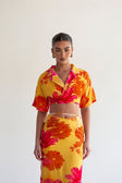 SAMPLE-Sorrenta Wrap Top - Floreale Sunny