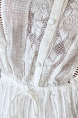 White Puff Sleeve Ruffle Alvaro Playsuit 
