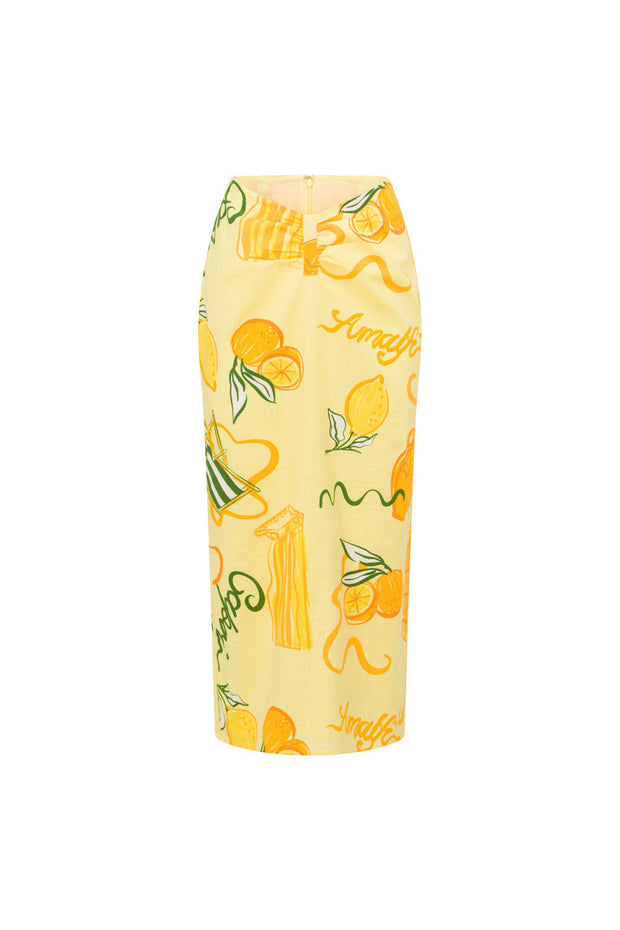 SAMPLE-Tillie Midi Skirt - Amalfi Citrus