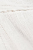 White Cheesecloth Button Up Puff Sleeve Rita Shirt