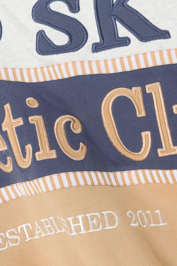 Vienna Sweater - Terry Blue, White, Tan, Grey