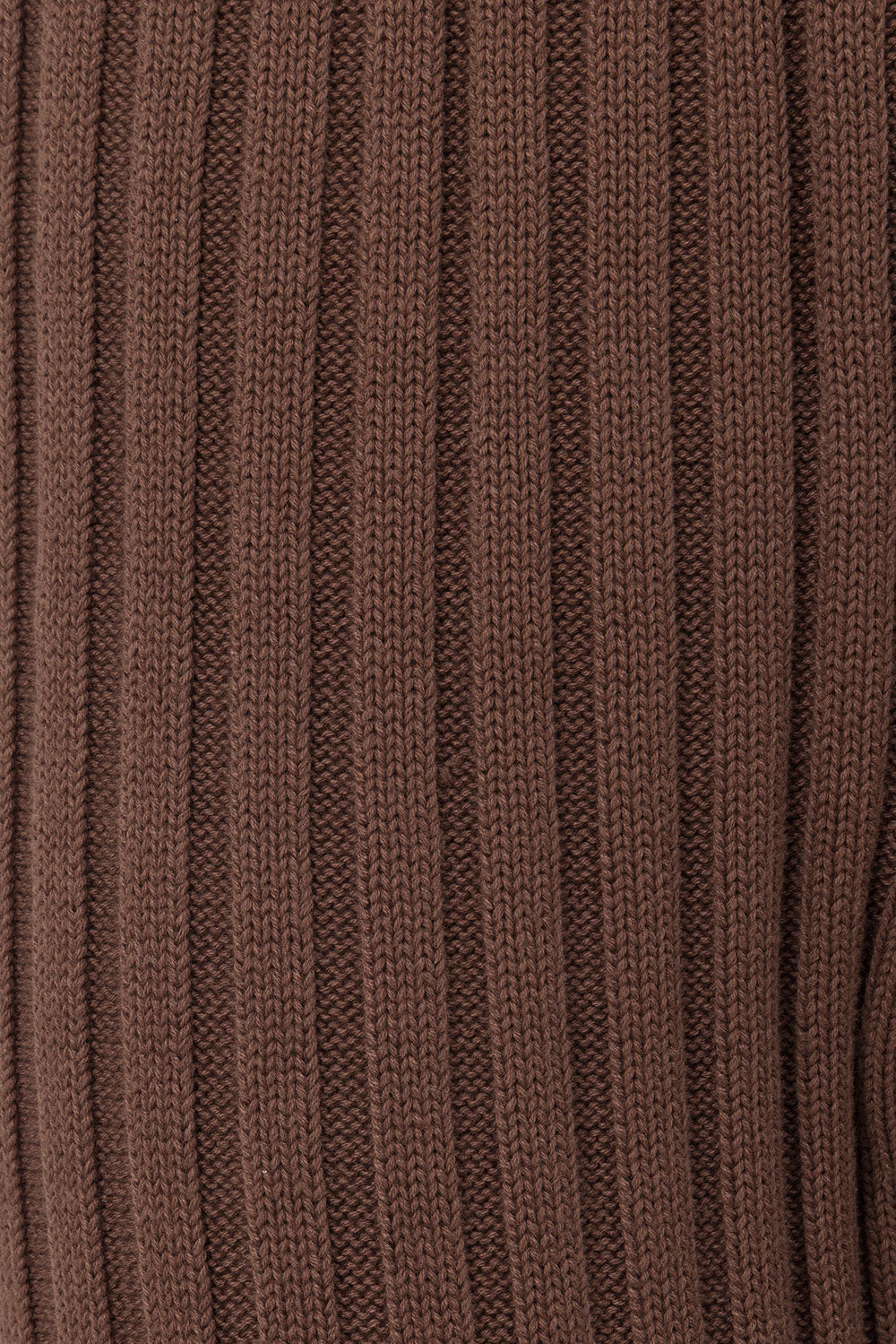 Chocolate Brown Ribbed Knit Short Sleeve Celine Top