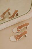 Rosaria Block Mules / Heels - White