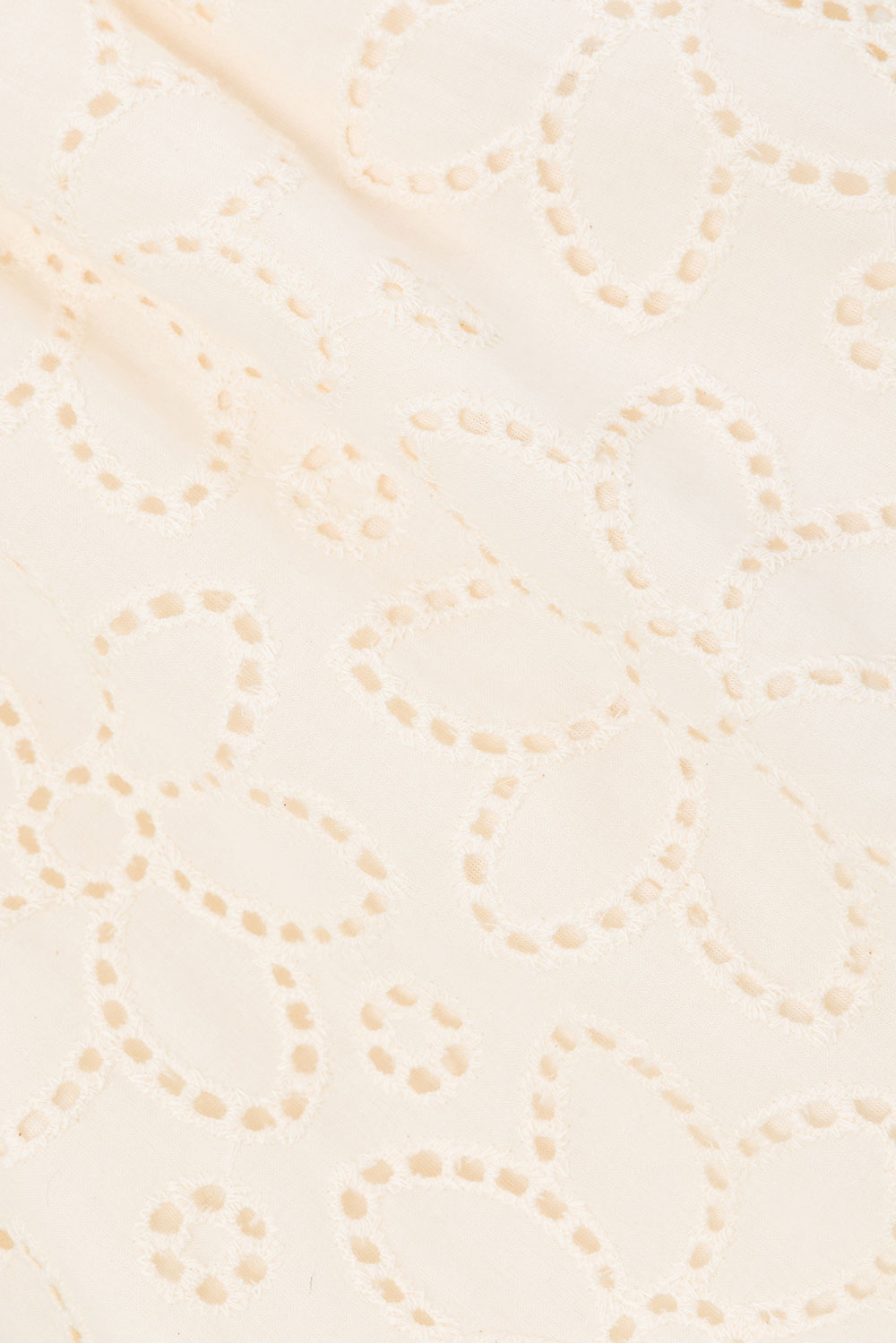 Beige Broderie Elastic Drawstring Hazel Shorts