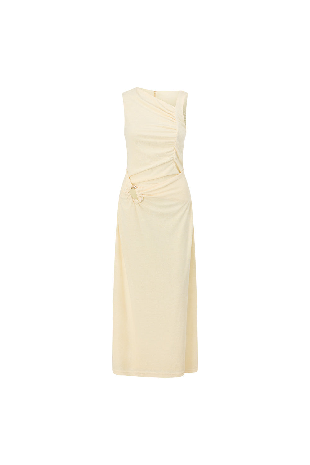 Butter Yellow Gathered Maxi Seraphina Dress