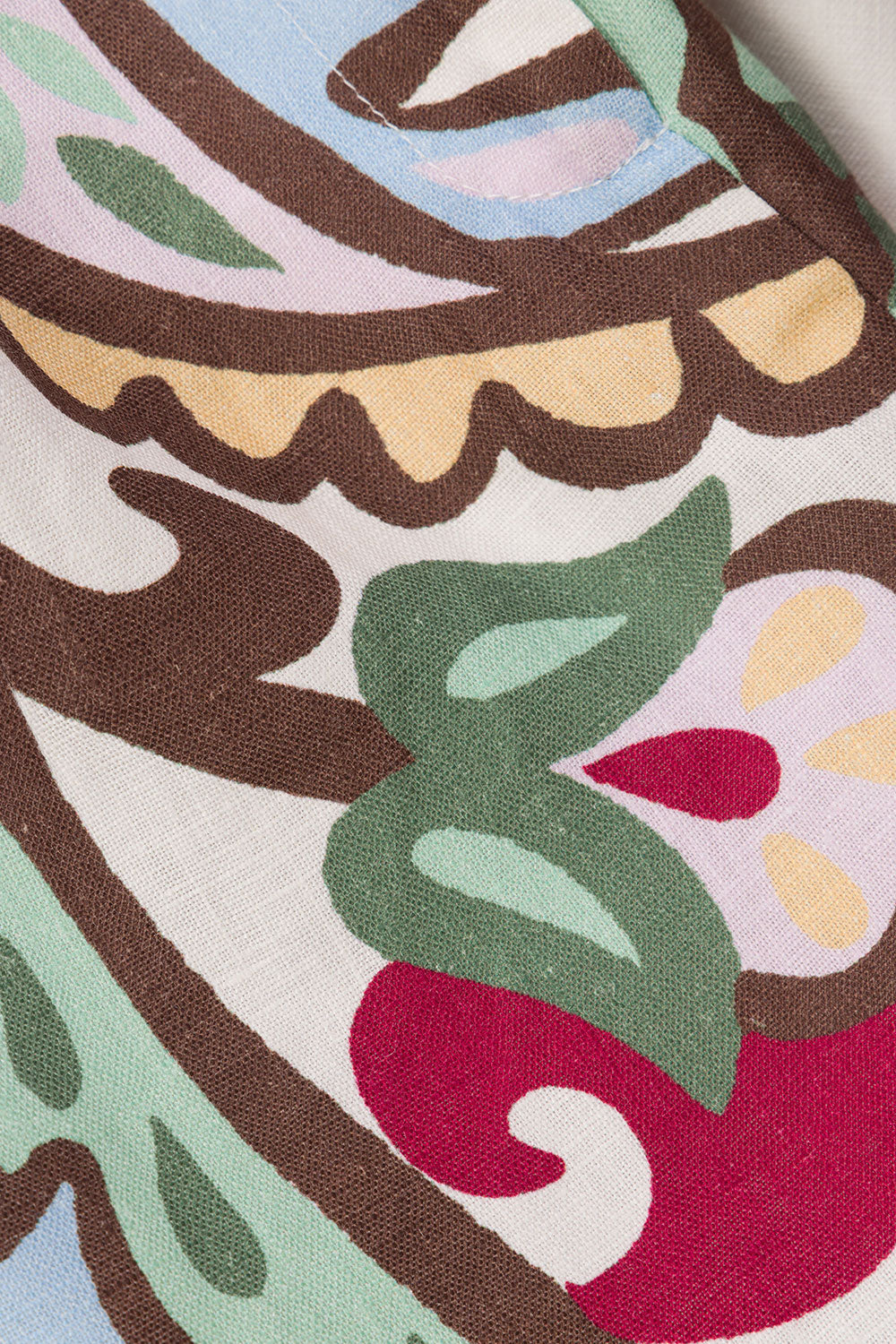 Blue Floral Paradesios Print Belt Cassia Shorts