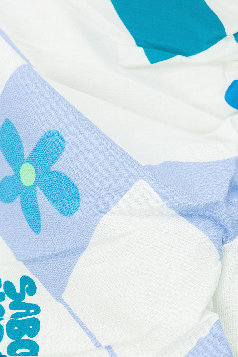 Naya Wrap Top - Scarf Azure, Blue, Green, White