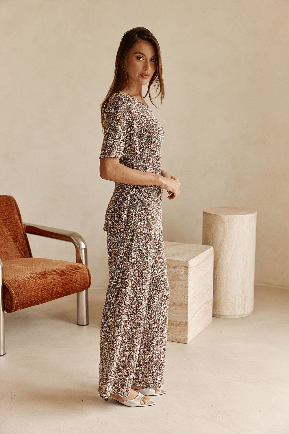 Michaela Top - Chocolate Marl